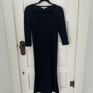 Black knit midi knit maternity dress - The Nines by Hatch